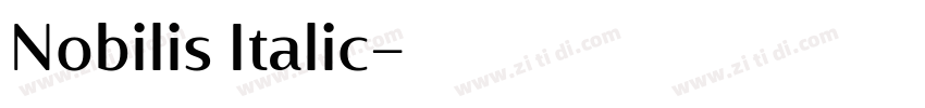 Nobilis Italic字体转换